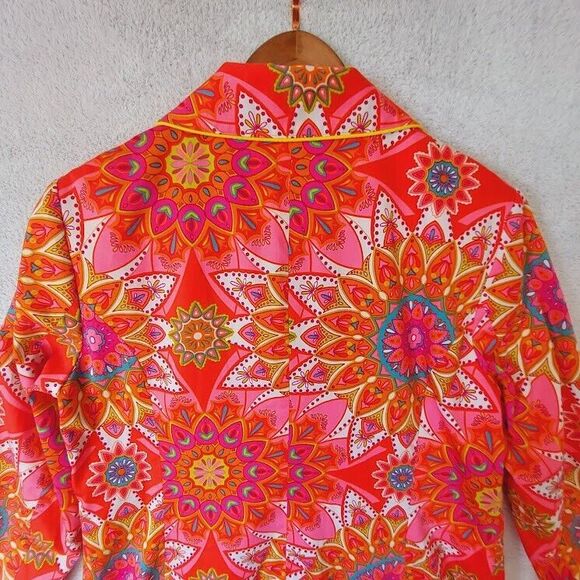 6 By Six Womans M Vibrant Mandala Print Boho Detailed Jacket - Picture 7 of 11
